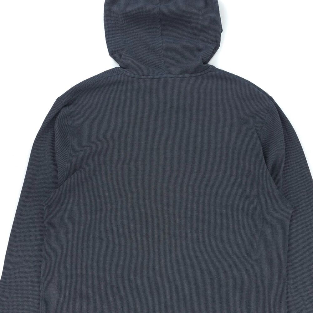VUORI Waffle Hoodie Navy Long Sleeve Pullover Athleisure Minimal Sporty Beachy - Picture 8 of 11